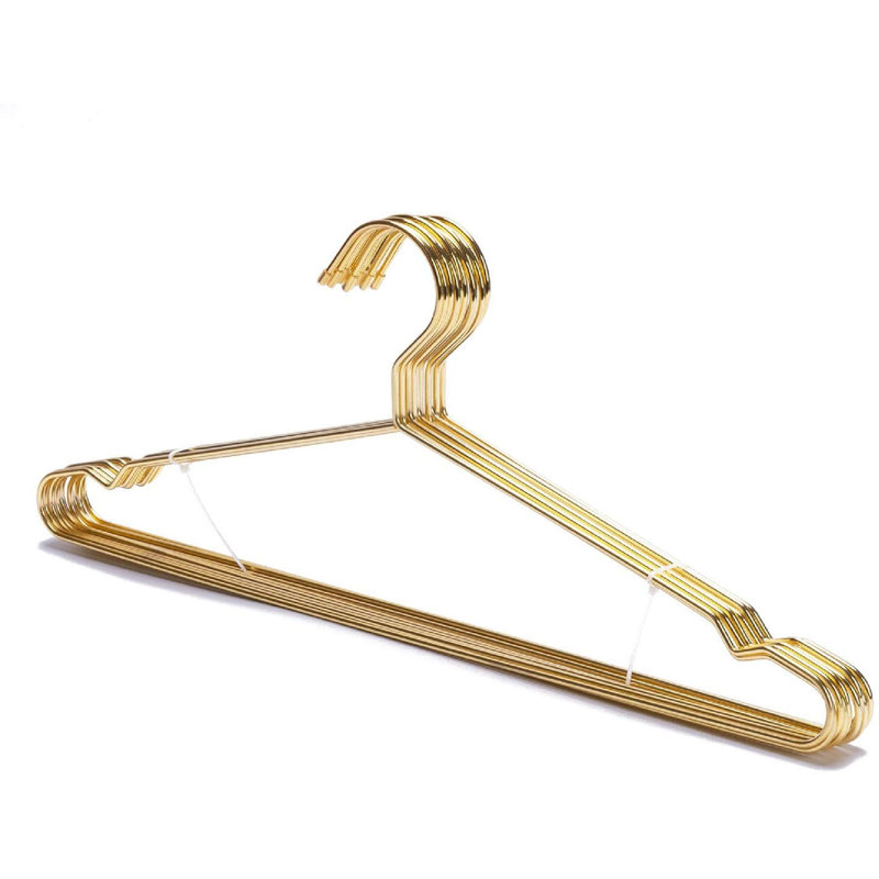 Rebrilliant 17.7 Inches Heavy Duty Gold Metal Coat Hangers, Space